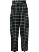 Marni pantalon ample à carreaux - Noir