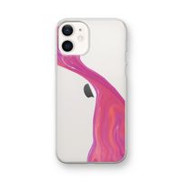Paarse stroom: iPhone 12 mini Transparant Hoesje