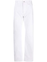 Alexander McQueen logo-embroidered slim-fit jeans - Blanc - thumbnail