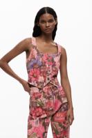 Bedrukte denimkorset - RED - S