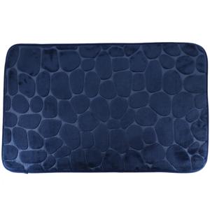 Tendance Badmat mat Pebble - microfiber - Memory Foam - donkerblauw - 50 x 80 cm - antislip