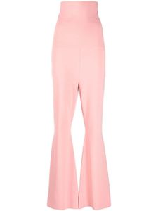 Stella McCartney pantalon évasé à taille haute - Rose