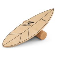 Balansbord van Hout met Gestabiliseerde Kurken Roller & 11-Laags Berkenhout 77 cm Wiebelbord voor Surf- Skateboard- en Snowboardtraining Balansbord voor Kinderen & Volwassenen