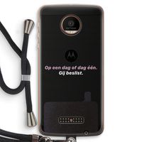 gij beslist: Motorola Moto Z Force Transparant Hoesje met koord