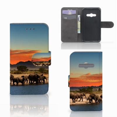Samsung Galaxy Xcover 3 | Xcover 3 VE | Telefoonhoesje | Met pasjeshouder | Olifanten