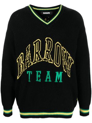 BARROW pull à logo en intarsia - Noir