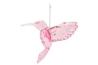 Ornament pvc kolibri h7 cm glitter/roze - Kurt S. Adler