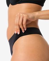 HEMA Damesstring naadloos micro zwart (zwart)