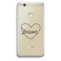 Forever heart black: Huawei Ascend P10 Lite Transparant Hoesje