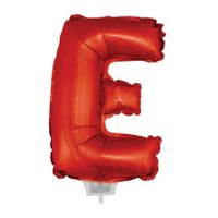 Folie ballon letter ballon E rood 41 cm   -