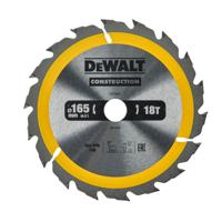 DeWALT DeWALT Cirkelzaagblad voor Hout | Construction | Ø 165mm Asgat 20mm 18T - DT1933-QZ