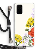 Wilde bloemen: Samsung Galaxy S20 Plus Transparant Hoesje met koord
