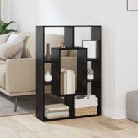 Boekenkast Zwart eiken 63 x 20 x 90 cm Bewerkt hout