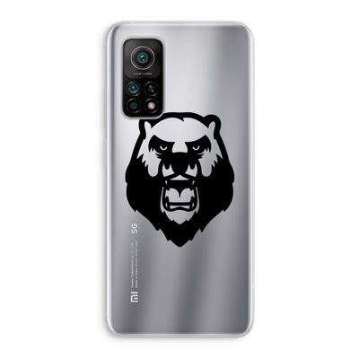Angry Bear (black): Xiaomi Mi 10T 5G Transparant Hoesje