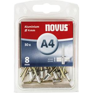 Novus 105082306 Blindklinknagel (Ø x l) 4 mm x 8 mm Aluminium Aluminium 30 stuk(s)