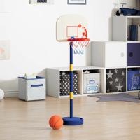 VidaXL Basketbalstandaard met bal en pomp hoogte verstelbaar 90/121 cm