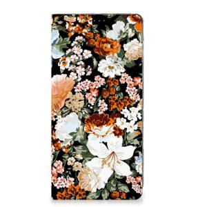 Smart Cover voor Motorola Edge 40 Neo Dark Flowers