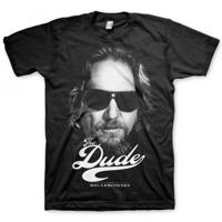 Big Lebowski The Dude T-shirt - voor heren - zwart - katoen - Officiele merchandise