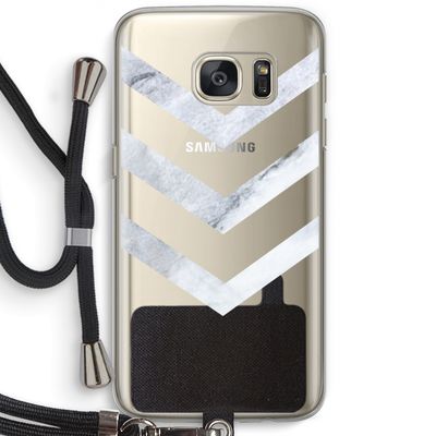 Marmeren pijlen: Samsung Galaxy S7 Transparant Hoesje met koord