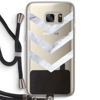 Marmeren pijlen: Samsung Galaxy S7 Transparant Hoesje met koord