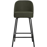 BePureHome Vogue Barkruk H 89 cm - Geweven Stof - Warm Green