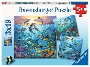 Ravensburger Kinderpuzzel 3x49 stukjes Dieren in de oceaan