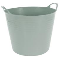 Excellent houseware flexibele wasmand - groen - 27 liter - kunststof - 42 x 40 x 35 cm