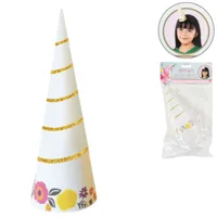 Amscan Feesthoed magical unicorn papier 17 cm 8 stuks | 24 stuks