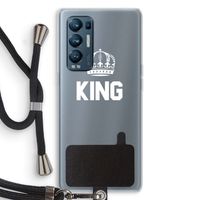King zwart: Oppo Find X3 Neo Transparant Hoesje met koord