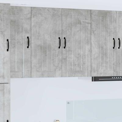 Keukenkast aan de muur Beton Grijs 80 x 31 x 80 cm Bewerkt hout Keukenkast aan de muur Beton Grijs 80 x 31 x 80 cm Bewerkt hout