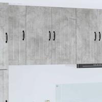 Keukenkast aan de muur Beton Grijs 80 x 31 x 80 cm Bewerkt hout Keukenkast aan de muur Beton Grijs 80 x 31 x 80 cm Bewerkt hout