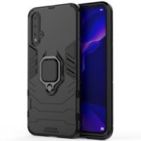 PC + TPU schokbestendige beschermende case voor Huawei Nova 5 met magnetische ring houder (zwart)