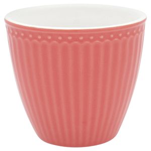 GreenGate Beker (Latte cup) Alice Coral 300 ml - Ø 10 cm - Koraal servies