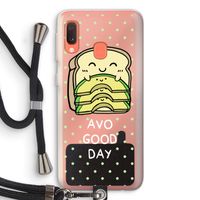 Avo Good Day: Samsung Galaxy A20e Transparant Hoesje met koord