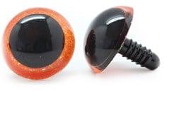 Plastic Veiligheidsogen Sparkle Oranje (per paar) 21mm