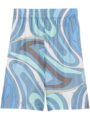 PUCCI bermuda à imprimé abstrait - Bleu