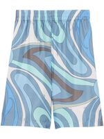 PUCCI bermuda à imprimé abstrait - Bleu