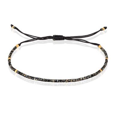 Fijn Kralen Armbandje van Memphis - Zwart