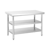 RVS werktafel - ECO - 120 x 70 cm - 600 kg - tussenplank - Royal Catering