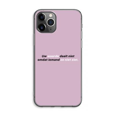 uw waarde daalt niet: iPhone 11 Pro Max Transparant Hoesje