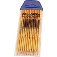 Navulling voor balpen Fellowes 0910301 Blauw Gouden (12 Stuks)