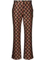 La DoubleJ pantalon fuselé à motif jacquard - Noir