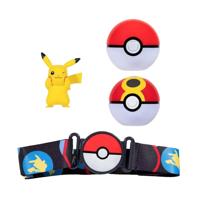 Boti Pokémon clip &apos;n&apos; go poke ball met blauw riem speelset, 4dlg.