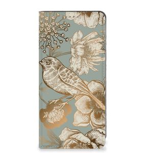 Smart Cover voor Google Pixel 7A Vintage Bird Flowers