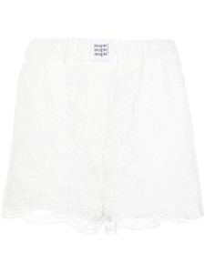 MSGM short court à empiècement en dentelle - Blanc