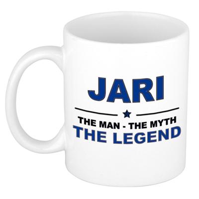 Jari cadeau mok - man myth legend - naam koffiemok - 300 ml - collega - vaderdag