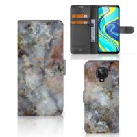 Xiaomi Redmi Note 9 Pro | Note 9S | Bookcase | Marmer Grijs