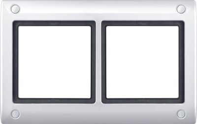 Merten Aquadesign afdekraam 2-voudig polarwit met schroefbevestiging 401219