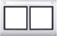Merten Aquadesign afdekraam 2-voudig polarwit met schroefbevestiging 401219