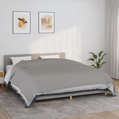 VidaXL Verzwaringsdeken 235x290 cm 11 kg stof grijs